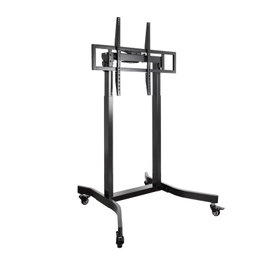 TOOQ FSM02-B Soporte de suelo eléctrico con ruedas para TV de 55 a 100 pulgadas, hasta 120 kg, ajuste de altura motorizado con mando a distancia